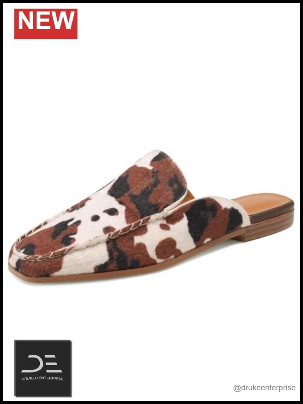 Suede Mules for Women Square Toe Slip On Loafers Low Heel Backless Slide Shoes